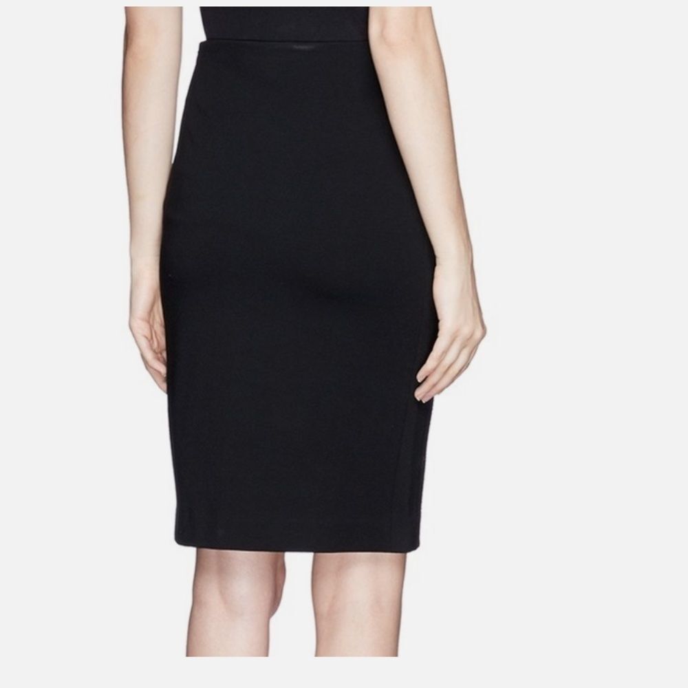 Diane Von Furstenberg Skirt Size 0 Authentic Black Stretch Pencil Knee Length - Picture 2 of 16